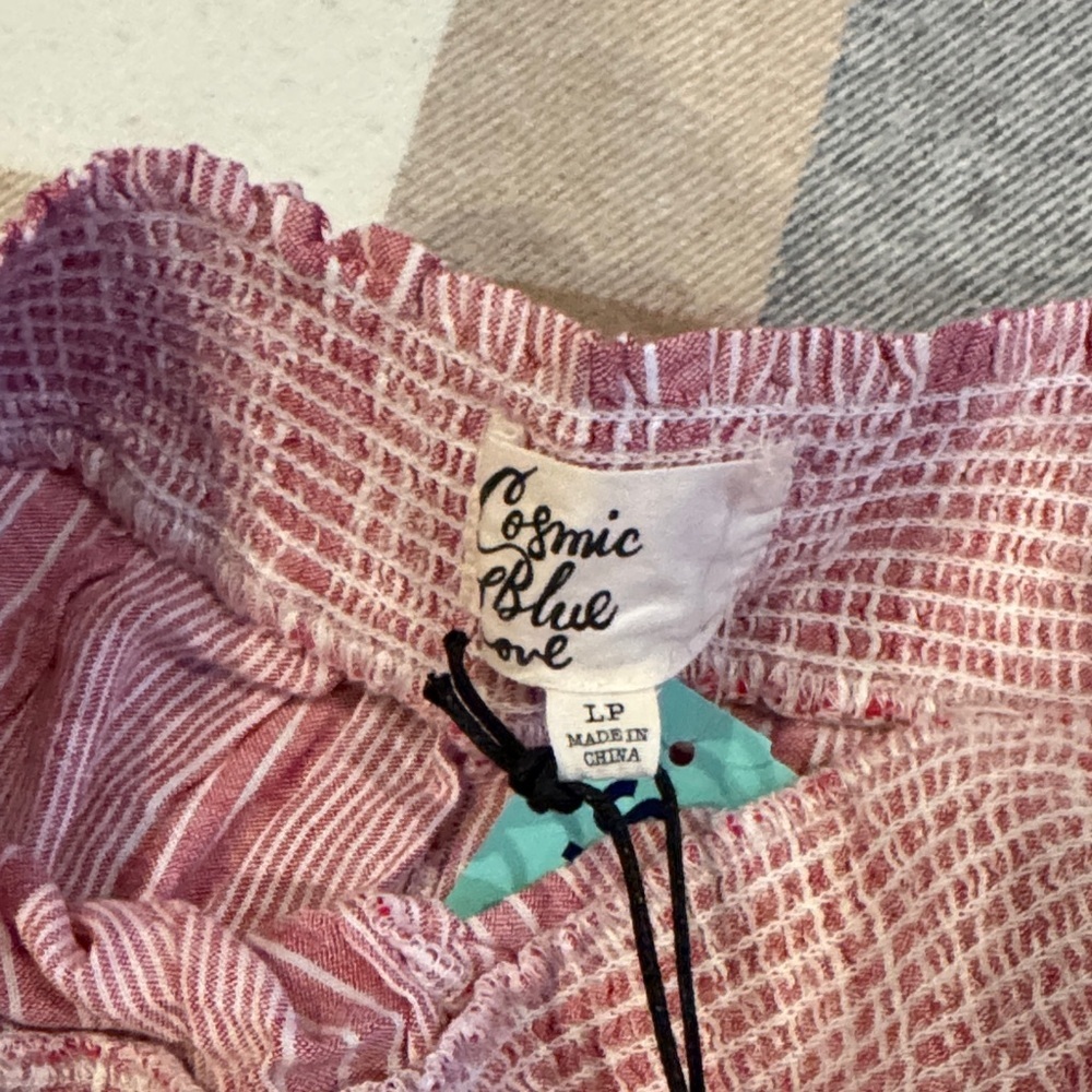 Striped Pink Wide Leg Pants - Picture 7 of 11